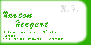 marton hergert business card